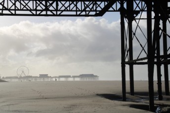 Central Pier Blackpool from underneath North Pier