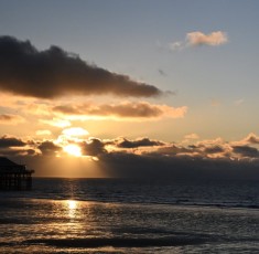 Sunset, Blackpool beach
