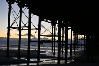 Sunset underneath Central Pier, Blackpool