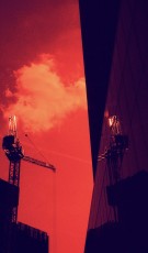 Crane reflection, New Jackson, Manchester
Shot on redscale film