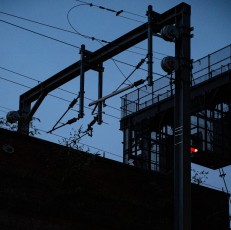 Blue hour, red light