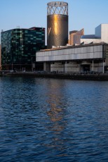 Sunset at the Lowry Theatre, Salford Quays, Manchester