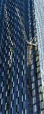Double crane reflection at New Jackson, Manchester