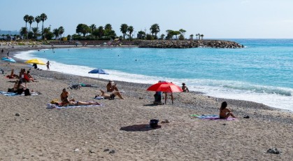 On the beach, Menton, Cote D'Azur
