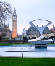 Dusk in Westminster, London